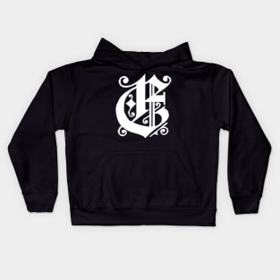 Silver Letter E Kids Hoodie